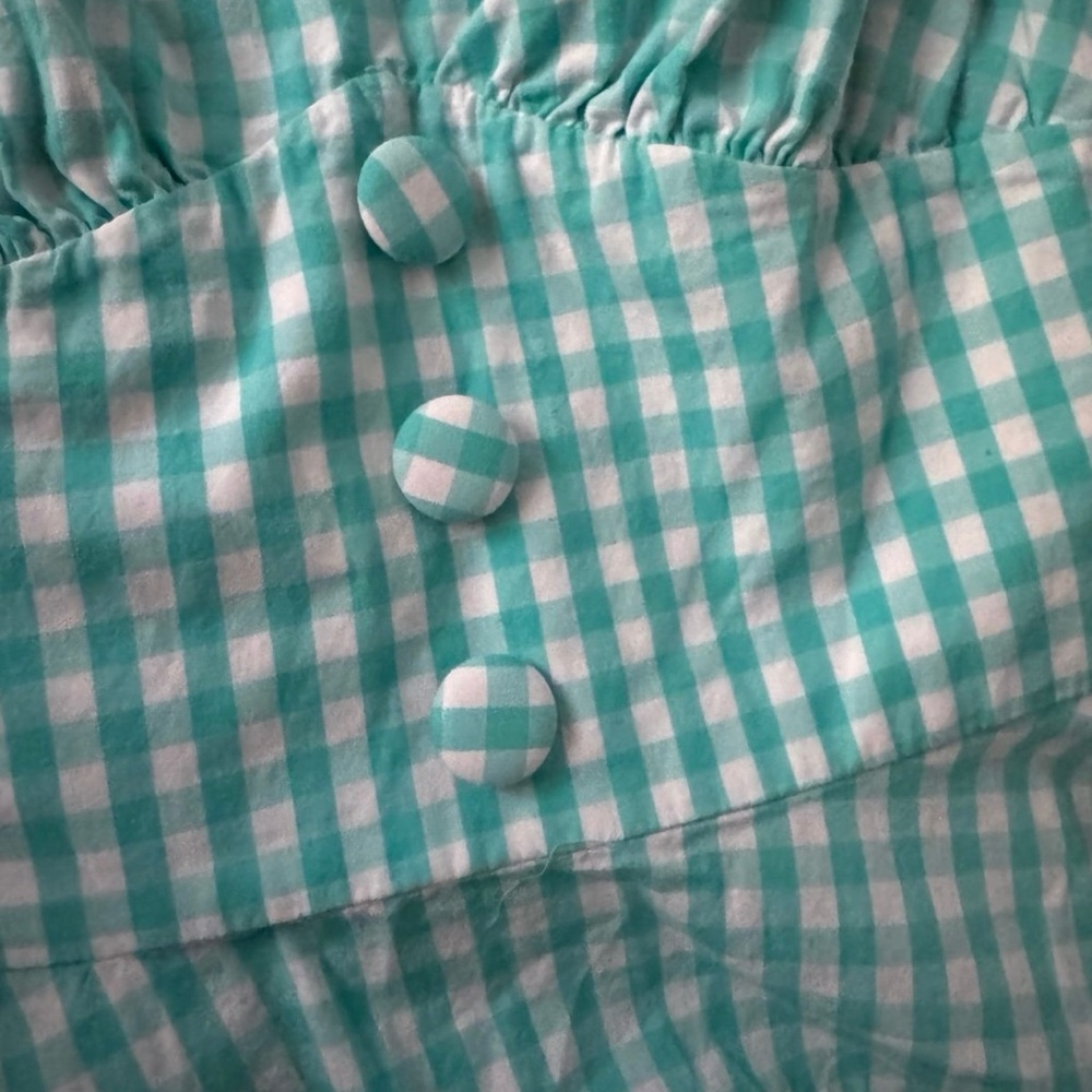 Voodoo Vixen Blue Gingham Retro Dress size M - Picture 5 of 6